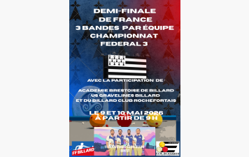 Demi-finale de France à l'académie ce weekend!