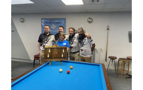 L'académie brestoise de billard  est de nouveau championne de Bretagne au 5 quilles !